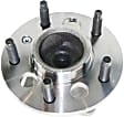 Rear, Driver and Passenger Side Wheel Hub, 5 Lugs, With Bearing, With Sensor