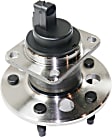 Rear, Driver and Passenger Side Wheel Hub, 5 Lugs, With Bearing, With Sensor