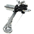Rear, Driver and Passenger Side Power Window Regulator, With Motor