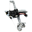Rear, Driver and Passenger Side Power Window Regulator, With Motor