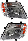 2008-2012 Nissan Pathfinder - Driver and Passenger Side Halogen Headlight, With bulb(s), OE Replacement
