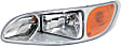 Driver and Passenger Side Halogen Headlight, With bulb(s), OE Replacement