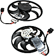 Radiator and A/C Condenser Fan - Driver and Passenger Side