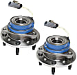 Front, Driver and Passenger Side Wheel Hub, 5 Lugs, With Bearing, With Sensor, FWD