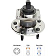 Front and Rear, Driver and Passenger Side Wheel Hub, 5 Lugs, With Bearing, With Sensor, FWD