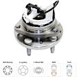 Front or Rear, Driver and Passenger Side Wheel Hub, 5 Lugs, With Bearing, With Sensor