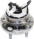 Front or Rear, Driver and Passenger Side Wheel Hub, 5 Lugs, With Bearing, With Sensor
