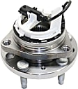 Front and Rear, Driver and Passenger Side Wheel Hub, 5 Lugs, With Bearing, With Sensor