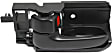 Front and Rear, Driver and Passenger Side Interior Door Handles, Black, with Door Lock Button, without Bezel, Sedan