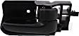 Front or Rear, Driver and Passenger Side Interior Door Handles, Black, with Door Lock Button, Sedan