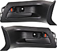 Front, Driver and Passenger Side Interior Door Handles, Black, With door lock button