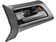 Front, Driver and Passenger Side Interior Door Handles, Black, With door lock button