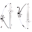 Front, Driver and Passenger Side Power Window Regulators, with Motors, with 2-Pin Connector