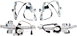 Front and Rear, Driver and Passenger Side Power Window Regulator, With Motor