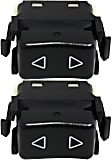 Front, Driver and Passenger Side Window Switches, Black, 1-Button