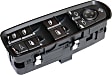 Front, Driver and Passenger Side Window Switches, Black
