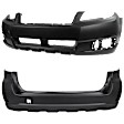 Front and Rear Primed Bumper Cover