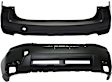 Front and Rear Primed Bumper Cover CAPA Certified
