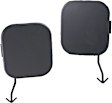 Front, Driver and Passenger Side Tow Eye Covers, Black