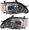 Driver and Passenger Side Halogen Headlight, With bulb(s), OE Replacement