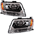 Driver and Passenger Side Halogen Headlight, Without bulb(s), OE Replacement