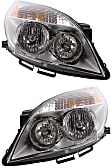 2009 Saturn Aura - Driver and Passenger Side Halogen Headlight, With bulb(s), OE Replacement, Sedan
