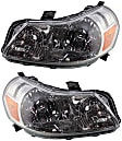 Driver and Passenger Side Halogen Headlight, Without bulb(s), OE Replacement