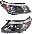 Driver and Passenger Side Halogen Headlight, With bulb(s), OE Replacement