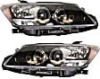 Driver and Passenger Side Halogen Headlight, Without bulb(s), OE Replacement