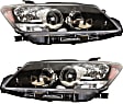 Driver and Passenger Side Halogen Headlight, Without bulb(s), OE Replacement, CAPA Certified