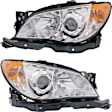 Driver and Passenger Side Halogen Headlight, With bulb(s), OE Replacement