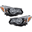2013 Subaru Impreza - Driver and Passenger Side Halogen Headlight, With bulb(s), OE Replacement, Hatchback
