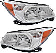 2016 Subaru Forester - Driver and Passenger Side Halogen Headlight, With bulb(s), OE Replacement