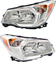 Driver and Passenger Side Headlights, with Bulbs, Halogen, 2.5L Models, with wiring harness, CAPA Certified
