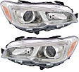 Driver and Passenger Side Halogen Headlight, With bulb(s), OE Replacement