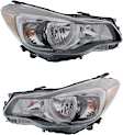 2016 Subaru Impreza - Driver and Passenger Side Halogen Headlight, With bulb(s), OE Replacement, CAPA Certified