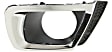 Front, Driver and Passenger Side Fog Light Trims, Black and Chrome