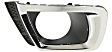 Front, Driver and Passenger Side Fog Light Trims, Black and Chrome