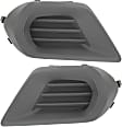 Fog Light Cover - Front, Driver and Passenger Side, Textured Black