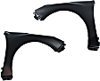 Front, Driver and Passenger Side Fenders, Without turn signal light hole, CAPA CERTIFIED