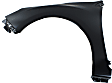 Front, Driver and Passenger Side Fenders, Without turn signal light hole, CAPA CERTIFIED