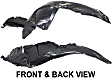 Front, Driver and Passenger Side, Fender Liner, 4-Door, Wagon