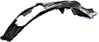 Front, Driver and Passenger Side, Fender Liner