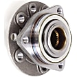 Front, Driver and Passenger Side Wheel Hub, 5 Lugs, With Bearing