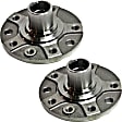 Front, Driver and Passenger Side Wheel Hub, 5 Lugs, Without Bearing