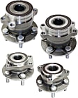 4-Wheel Set Front and Rear, Driver and Passenger Side Wheel Hubs, with Bearing, 2.0L Engine, AWD