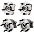 Front and Rear, Driver and Passenger Side Wheel Hub, 5 Lugs, With Bearing
