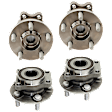 Front and Rear, Driver and Passenger Side Wheel Hub, 5 Lugs, With Bearing
