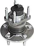 Rear, Driver and Passenger Side Wheel Hub, 5 Lugs, With Bearing, With Sensor