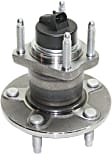 Rear, Driver and Passenger Side Wheel Hub, 5 Lugs, With Bearing, With Sensor